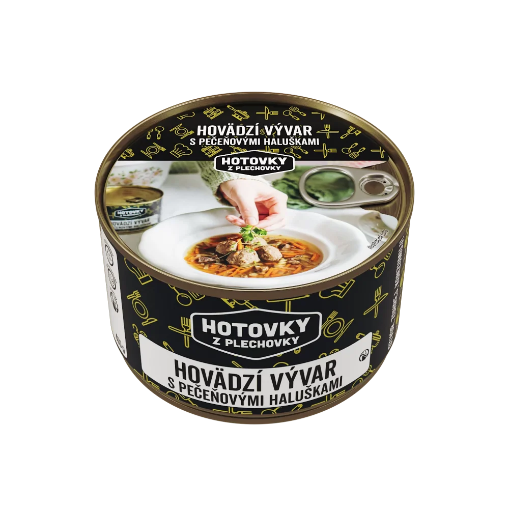 Hovädzí vývar s pečeňovými haluškami