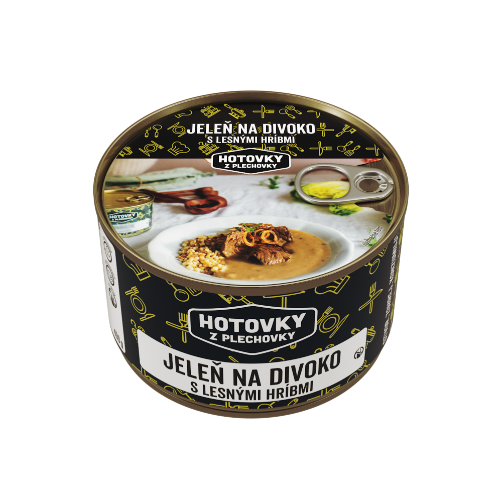 Jeleň na divoko s lesnými hríbami, 400g