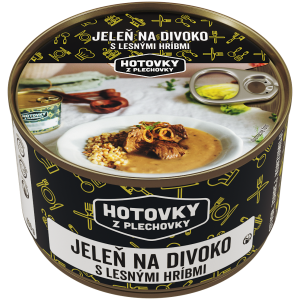 Jeleň na divoko s lesnými hríbami, 400g